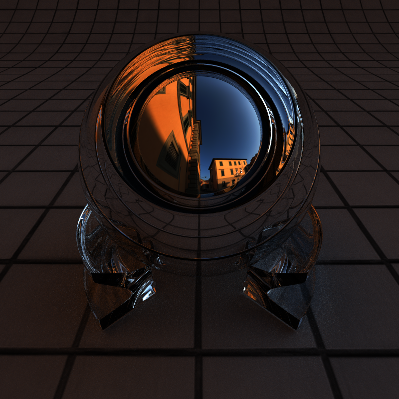 Glass outside and perfect mirror inside
