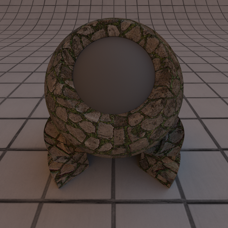 Bumpy paved stone surface